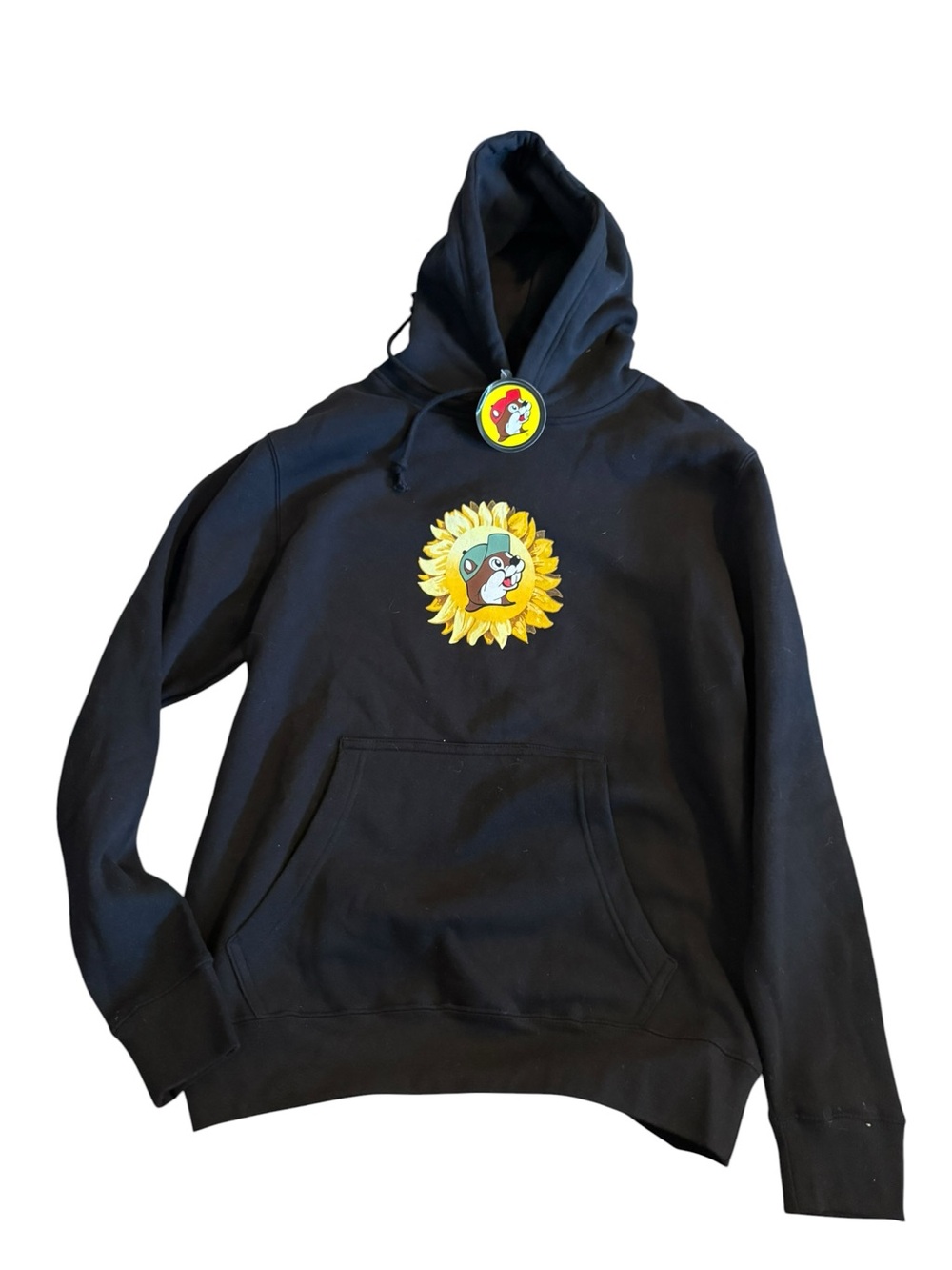 BUC-EES You are my Sunshine Black Sunflower Graphic Pullover Hoodie